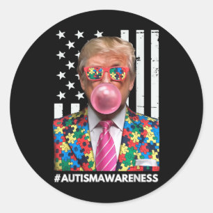 Trump Autism Awareness For Trump Autism _2 Classic Round Sticker