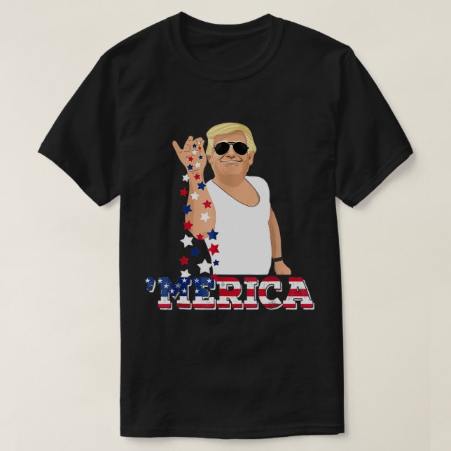 Trump Bae Funny 4th of July Trump Salt Freedom T-S T-Shirt (Design Front)