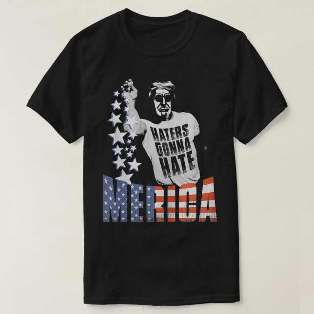 Trump Bae  Funny 4th of July Trump Salt Zip  T-Shirt (Design Front)