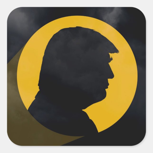 Trump Bat-Signal 3" Square Stickers x6 (Front)