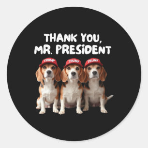 Trump Beagles For Trump Supporter Dog Owner Man Wo Classic Round Sticker