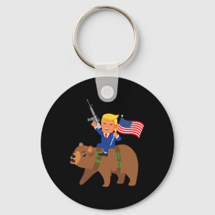 Trump Bear Gun Merica Election Donald Republican G Key Ring