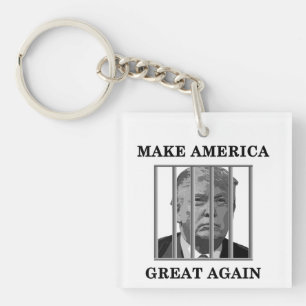 Trump Behind Bars Key Ring
