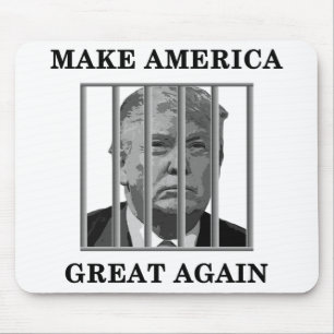 Trump Behind Bars Mouse Mat
