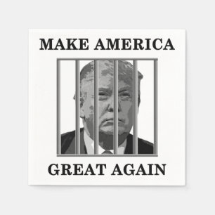 Trump Behind Bars Napkin