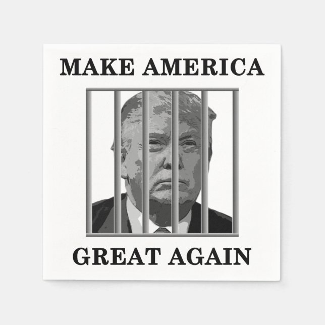 Trump Behind Bars Napkin (Front)