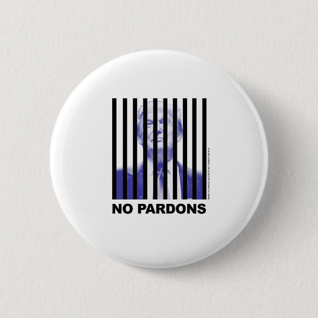 Trump Behind Bars - No Pardons 2 6 Cm Round Badge (Front)