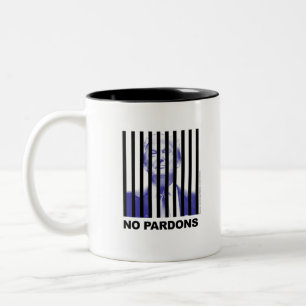 Trump Behind Bars - No Pardons 2 Two-Tone Coffee Mug