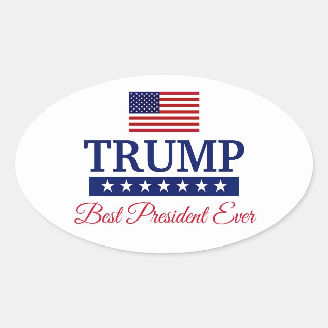 TRUMP BEST PRESIDENT EVER BUMPER STICKER (Front)