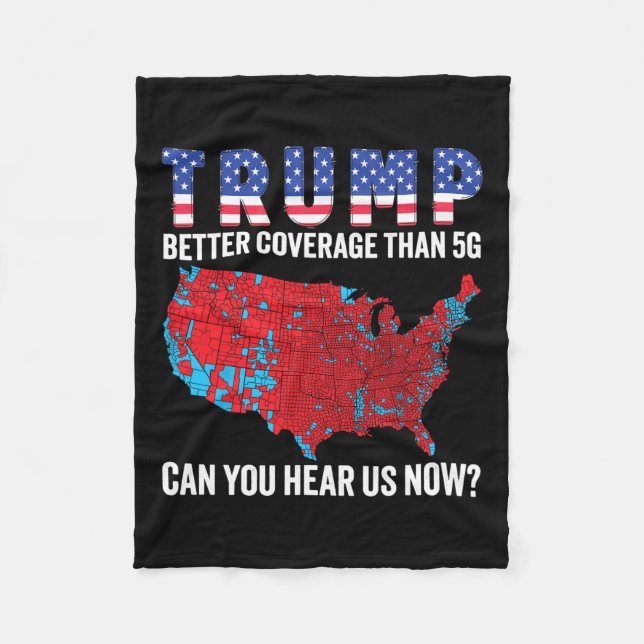 Trump Better Coverage Than 5g 47th President Mega  Fleece Blanket (Front)