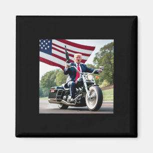 Trump Biker Bad  Magnet