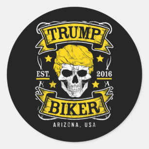 Trump Biker Dge Shirt Arizona Usa  Classic Round Sticker