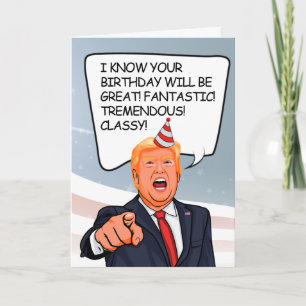 Trump Birthday Card - Let's Celebrate Bigly 