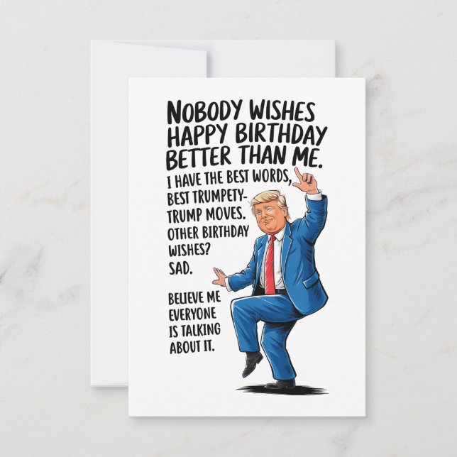 Trump Birthday Greeting  Card (Front)