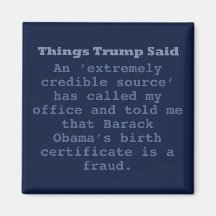 Trump Birther - 2" Square Magnet
