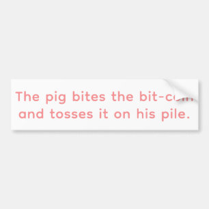 Trump Bite Bit-Coin Hankamer Artjunkhaus Comic Art Bumper Sticker