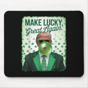 Trump Blowing Bubble Gum Make Lucky Great Again Mouse Mat