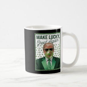 Trump Blowing Bubble Gum St. Patricks Day Funny Coffee Mug