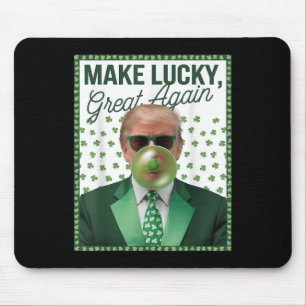 Trump Blowing Bubble Gum St. Patricks Day Funny Mouse Mat