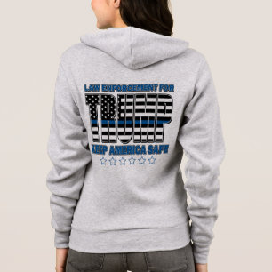 Trump-Blue-Line Police Flag Hoodie