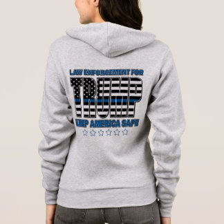 Trump-Blue-Line Police Flag Hoodie