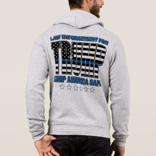 Trump-Blue-Line Police Flag Hoodie