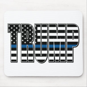Trump-Blue-Line Police Flag Mouse Mat