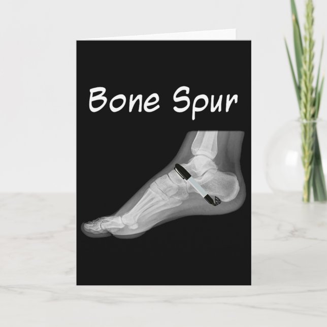 Trump Bone Spur Ink Pen Funny Anti Trump  Card (Front)