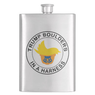 Trump Boulders In A Harness Hip Flask