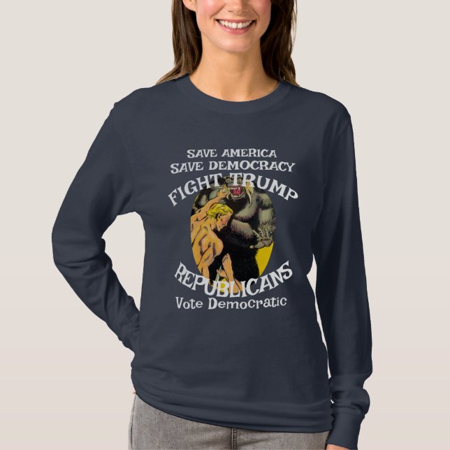 Trump Bowel Movement Jesus Long Sleeve T-Shirt (Front)