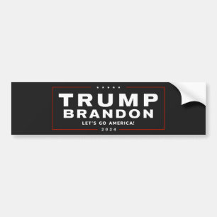 Trump Brandon 2024™ Election Bumper Sticker White
