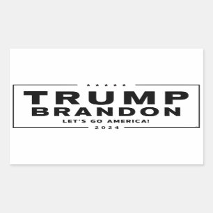 Trump Brandon 2024™ Election Stickers (Black)