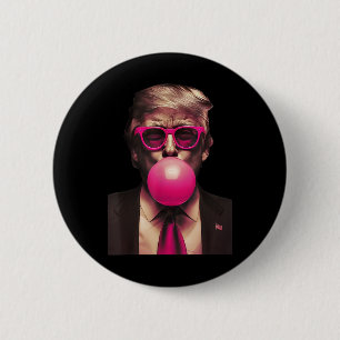 Trump Bubble Gum Funny 1 6 Cm Round Badge