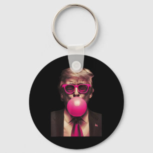 Trump Bubble Gum Funny Key Ring