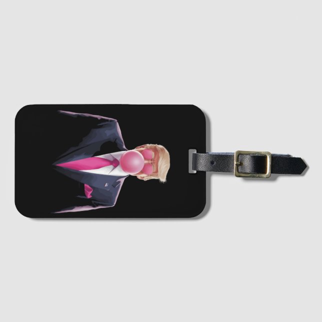 Trump Bubble Gum Luggage Tag (Front Horizontal)
