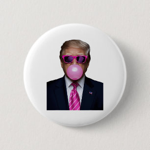 Trump Bubble Gum Pink 6 Cm Round Badge