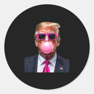 Trump Bubble Gum Pink Classic Round Sticker