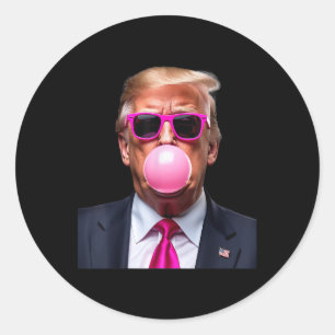 Trump Bubble Gum Pink Classic Round Sticker