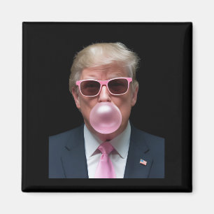 Trump Bubble Gum Pink Funny USA President Magnet