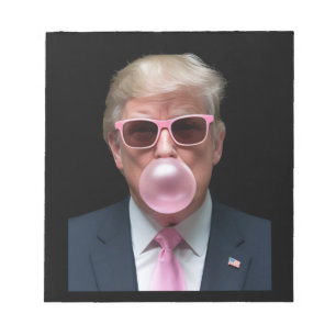 Trump Bubble Gum Pink Funny USA President Notepad