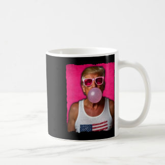 Trump Bubble Gum Pink Sungles Usa Flag Funny Coffee Mug