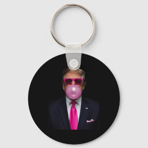 Trump Bubble Gum Shirt 2024 Vote President Funny C Key Ring