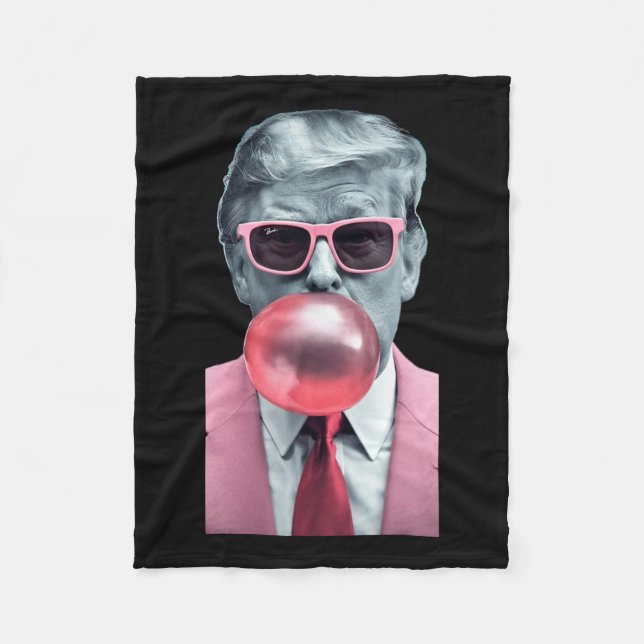 Trump Bubble Gum Yum 1  Fleece Blanket (Front)