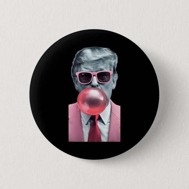 Trump Bubble Gum Yum  6 Cm Round Badge (Front)