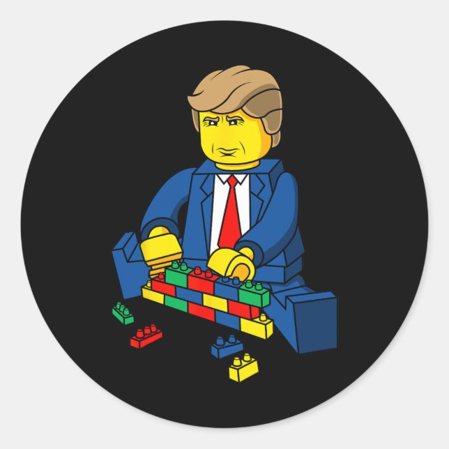 Trump Build A Wall T Shirt  Classic Round Sticker (Front)