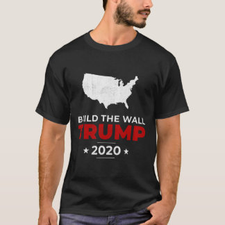 Trump Build The Wall Pro Usa Conservative Vintage  T-Shirt