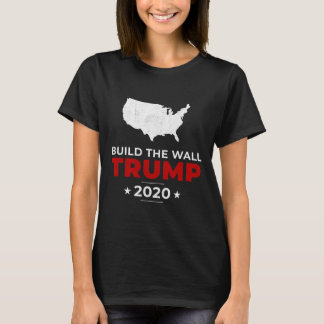 Trump Build The Wall Pro Usa Conservative Vintage  T-Shirt