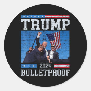Trump Bulletproof Fight Fist Legend Donald Trump 2 Classic Round Sticker