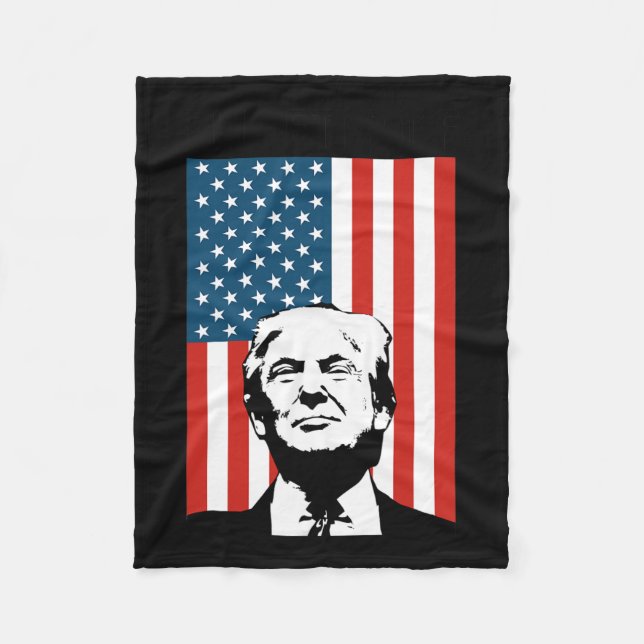 Trump Bulletproof  Fleece Blanket (Front)