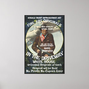 Trump Campaign Poster Autographed SignedOriginal Canvas Print